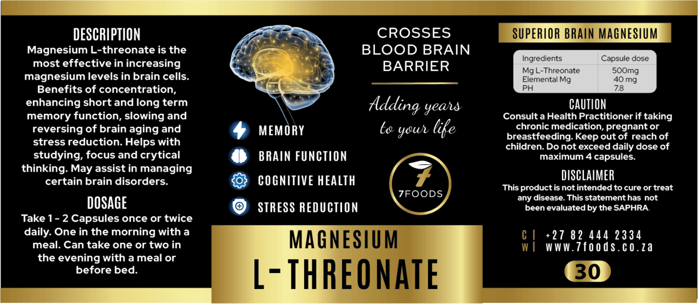 Magnesium LThreonate 1kg 7Foods