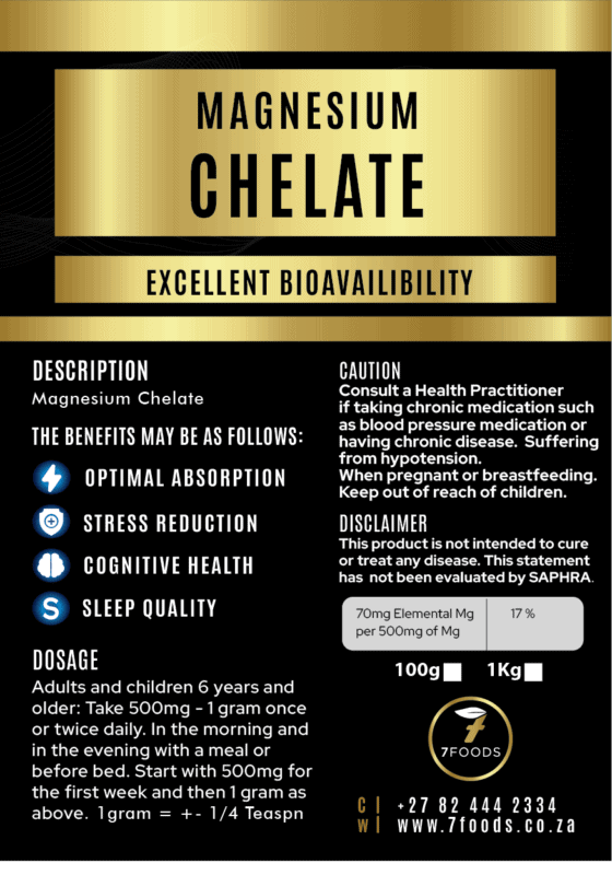 Magnesium Chelate 100g 7Foods